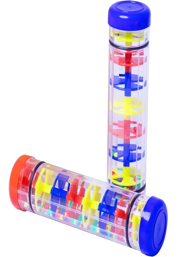 RONDURE 2 Pack Rainmaker Rain Stick Toy, 8 Inch Rain Sticks for Kids, Rainstick Sensory Developmental Shaker Tube, Baby Rattle Musical Instrument for Babies 6-12 Months, Toddlers 1-3 - Image 1